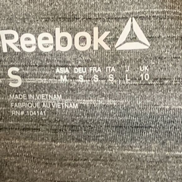 Reebok Gray Active Leggings Small Stretch High Rise Yoga Gym Pants - Picture 9 of 10
